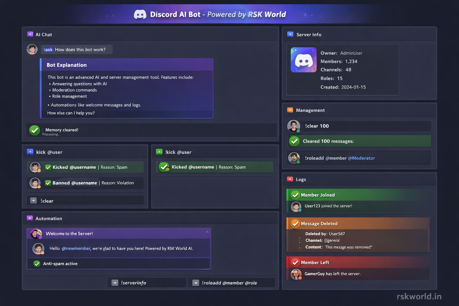 Discord AI Bot - rskworld.in