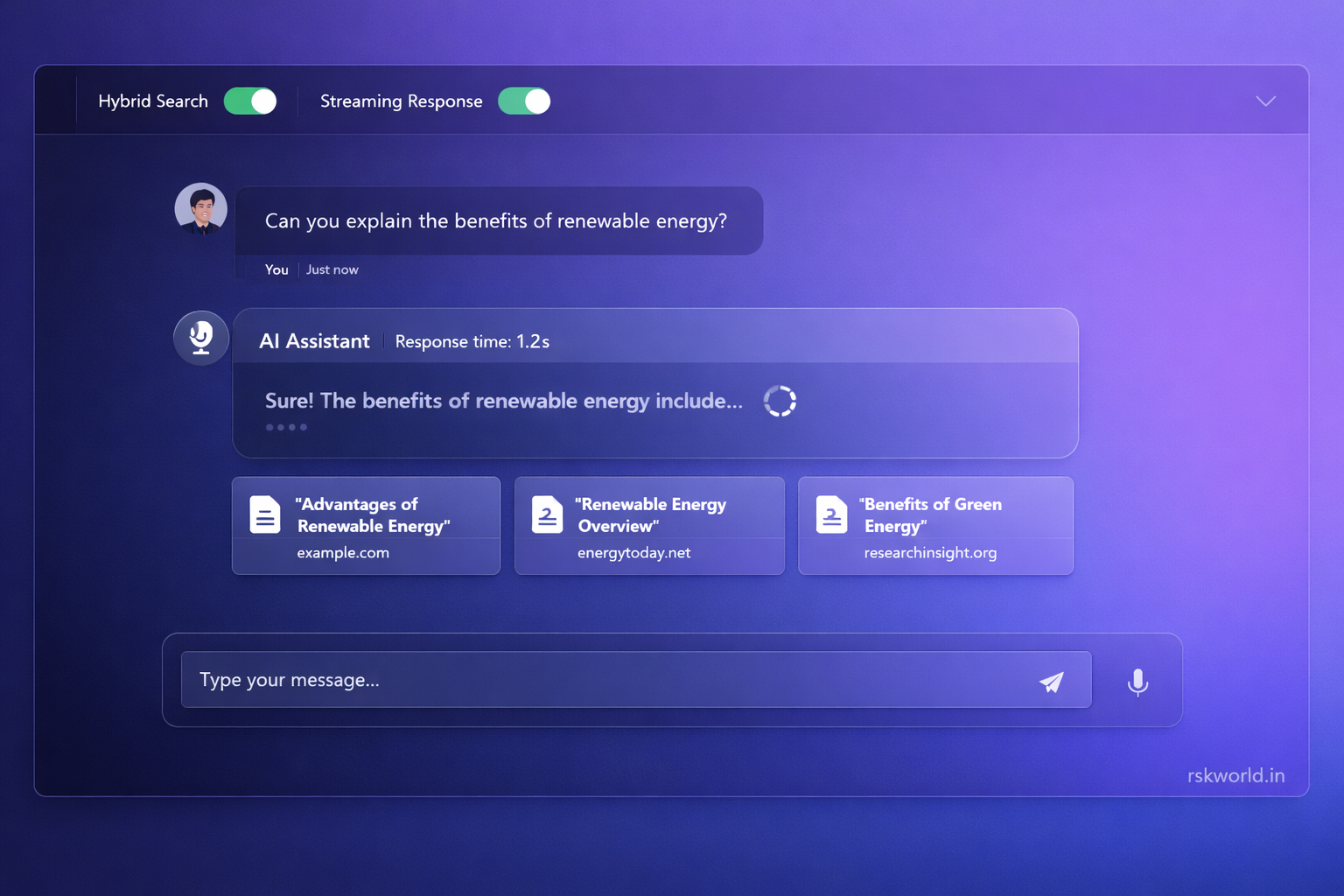 RAG Chatbot - rskworld.in
