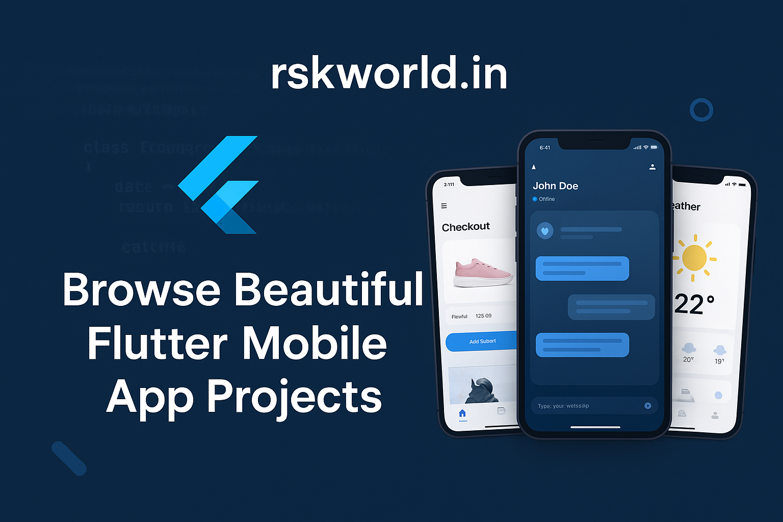 Comprehensive Flutter Mobile App Development Projects || RSKWORLD.IN