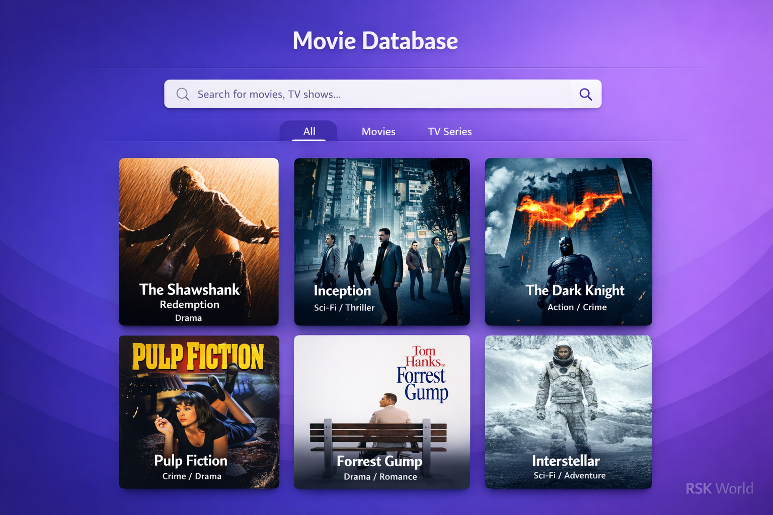 Movie Database - rskworld.in