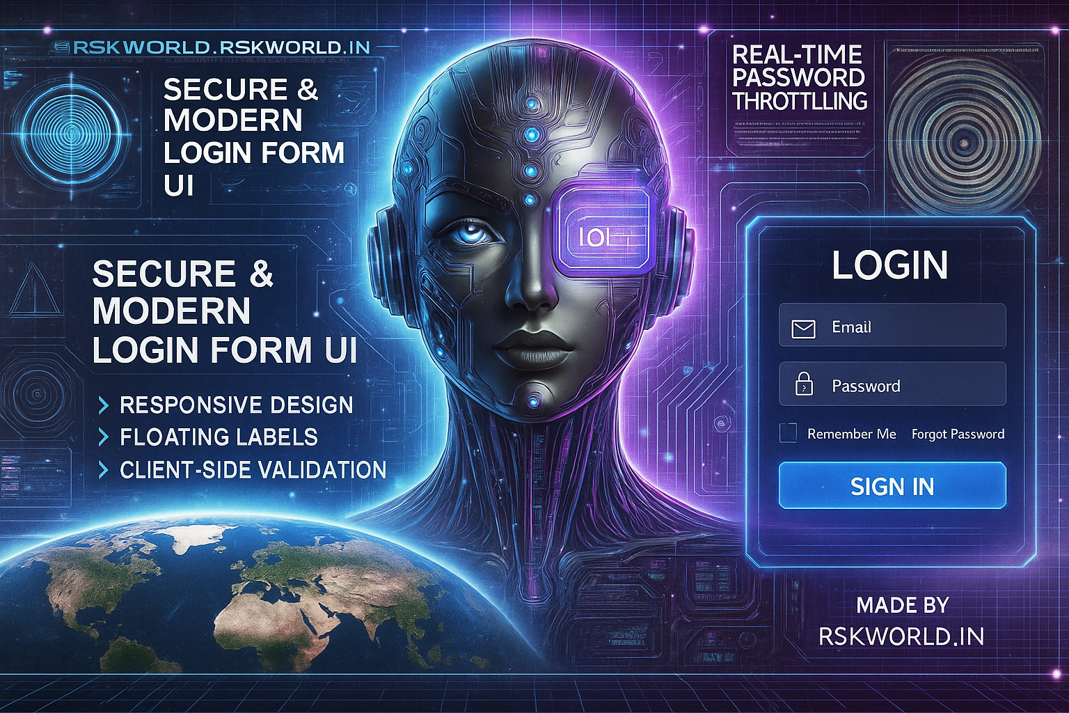 Login Form UI - rskworld.in