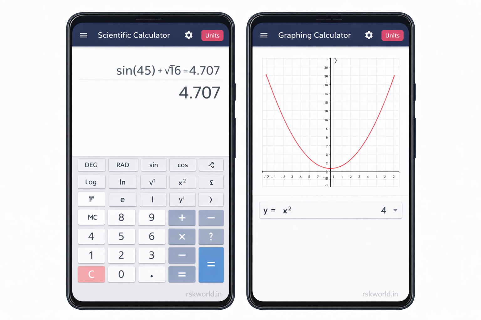 Android Calculator App - rskworld.in