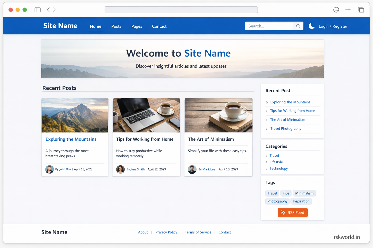 CMS System - RSK World