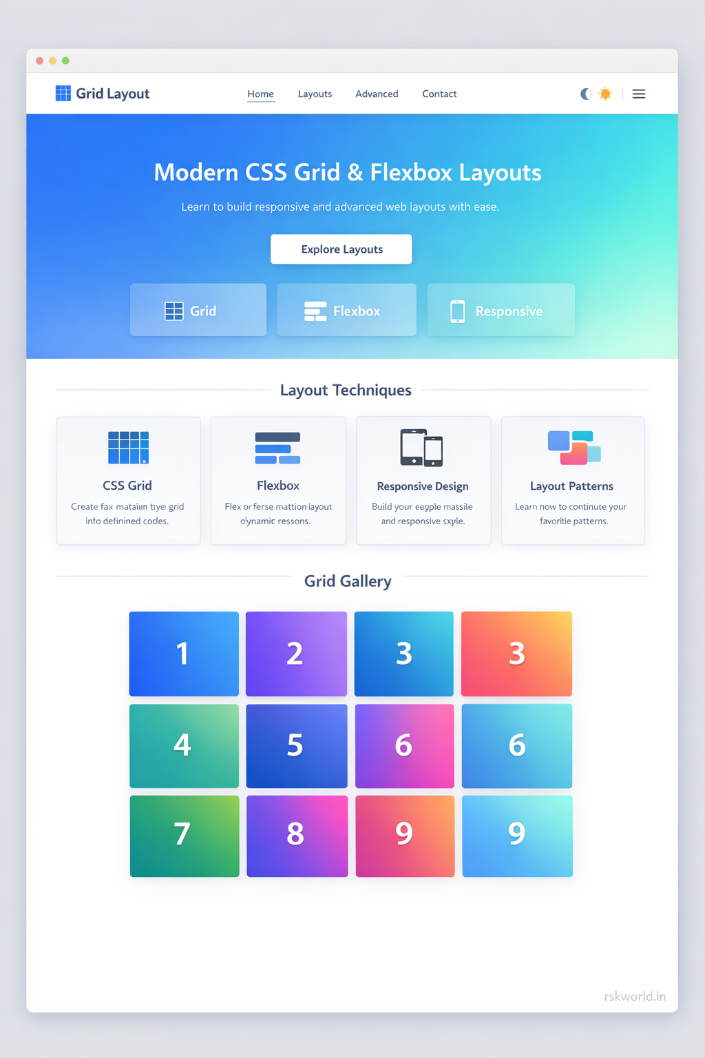 CSS Grid Layout - rskworld.in
