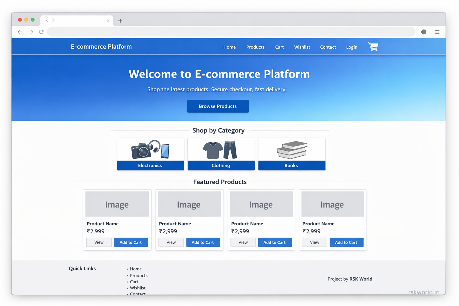 E-commerce Platform - rskworld.in