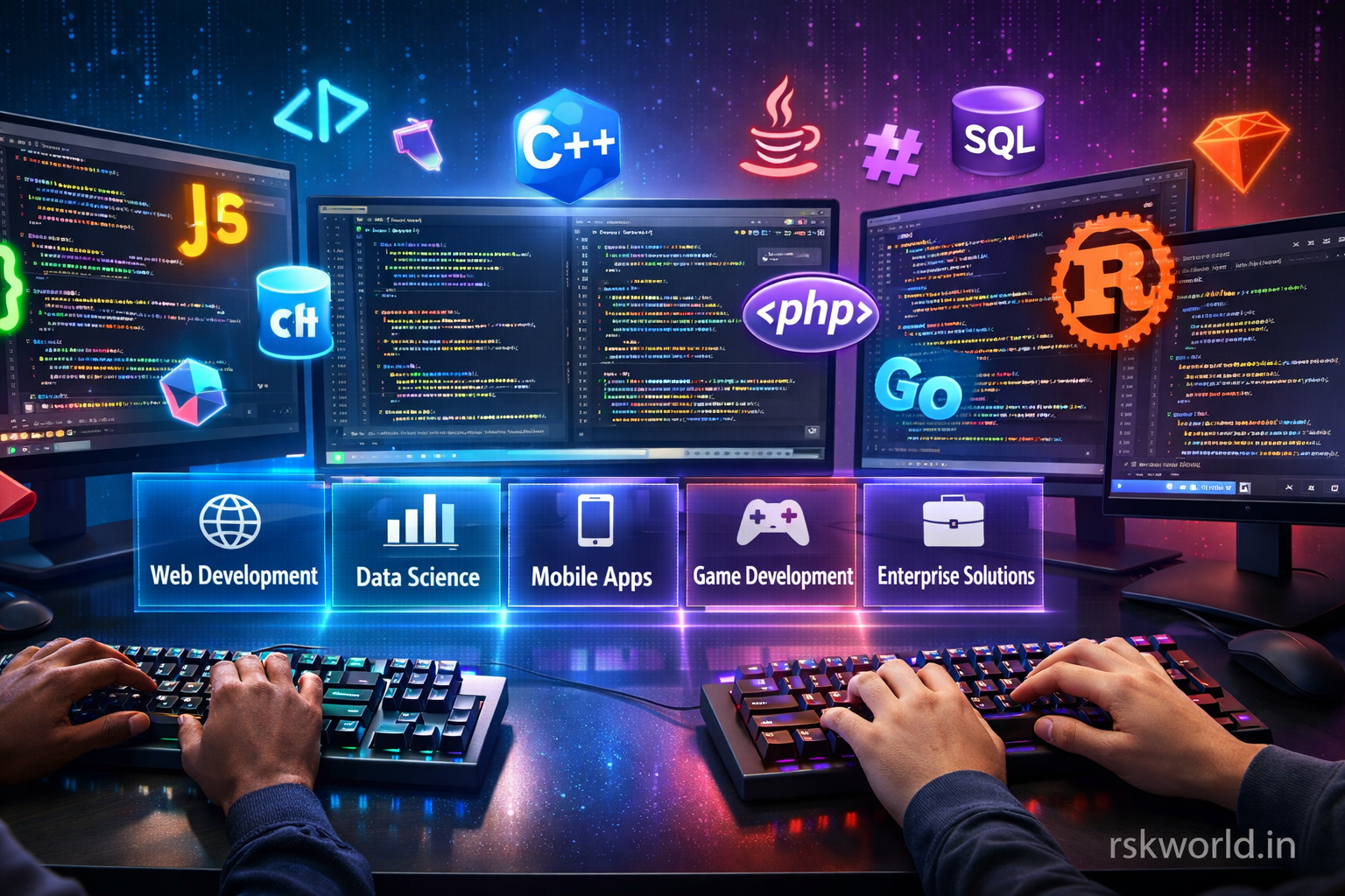 Multi-Language Programming Projects for Beginners by RSKWORLD.IN