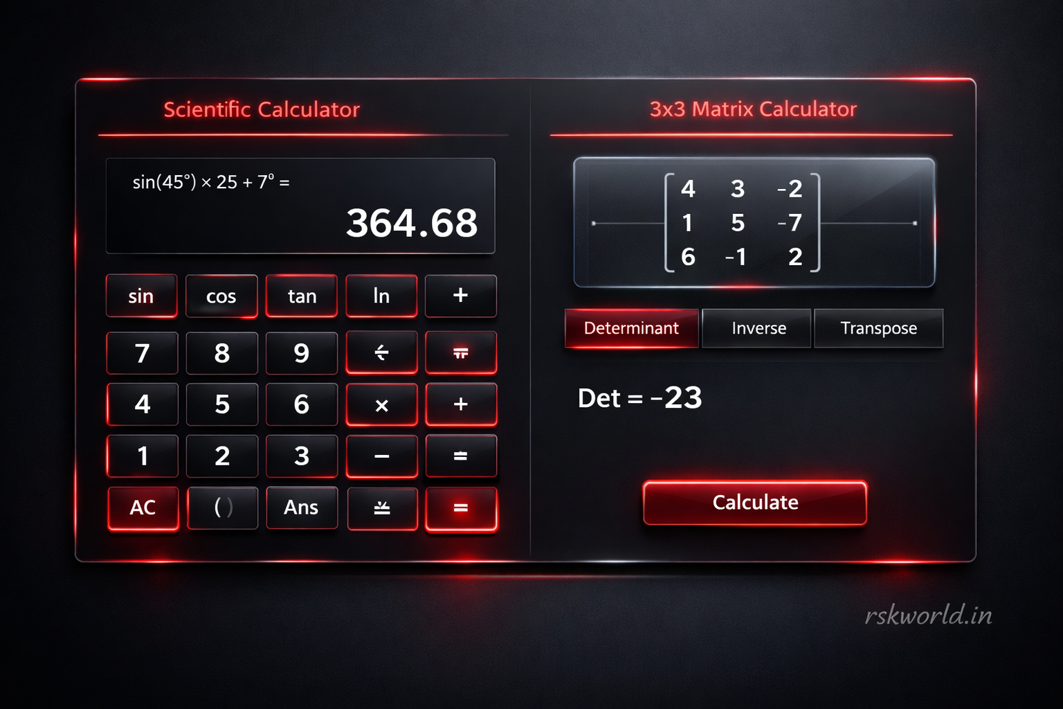 Java Basic Math Tools - rskworld.in