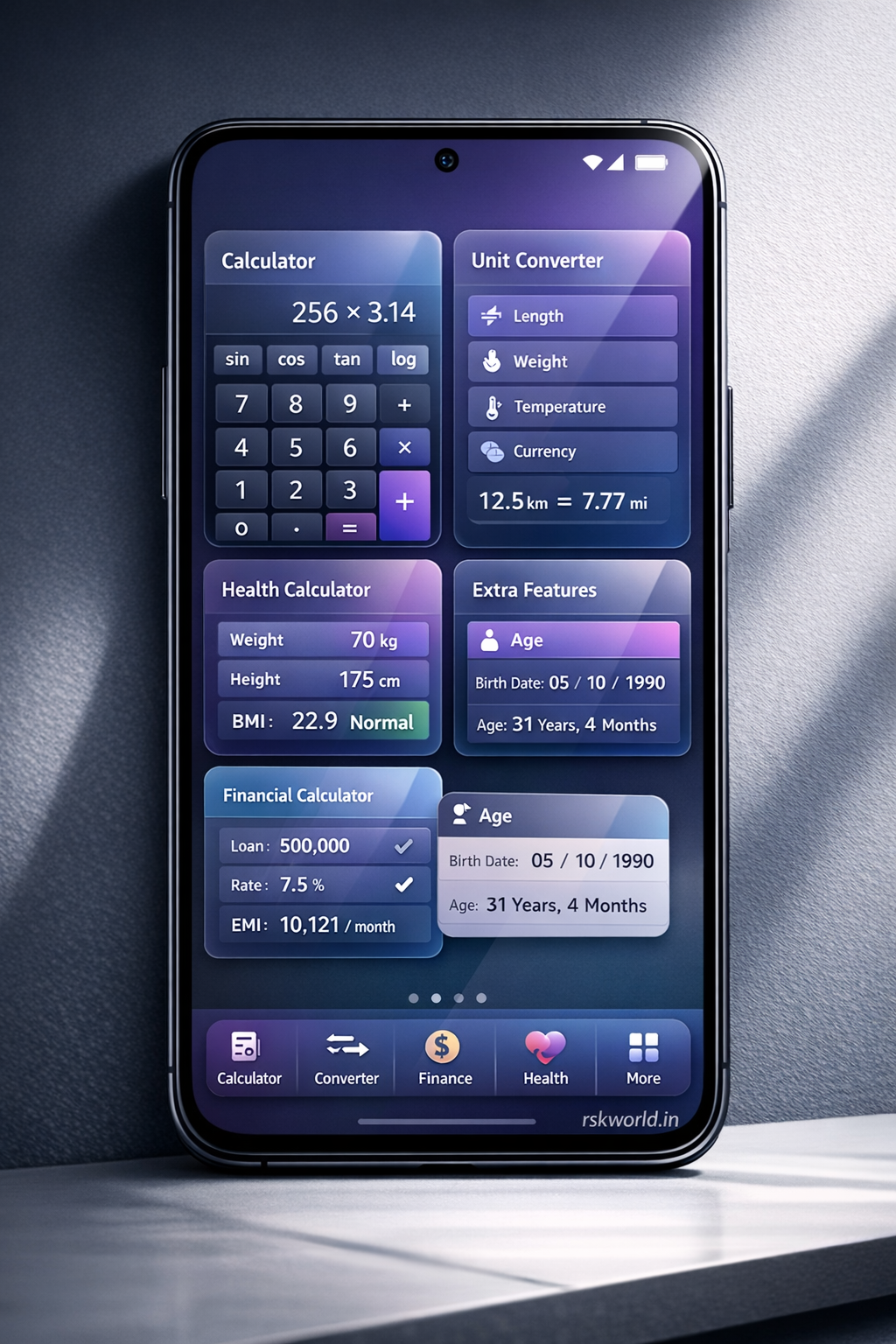 Kotlin Android Calculator - rskworld.in