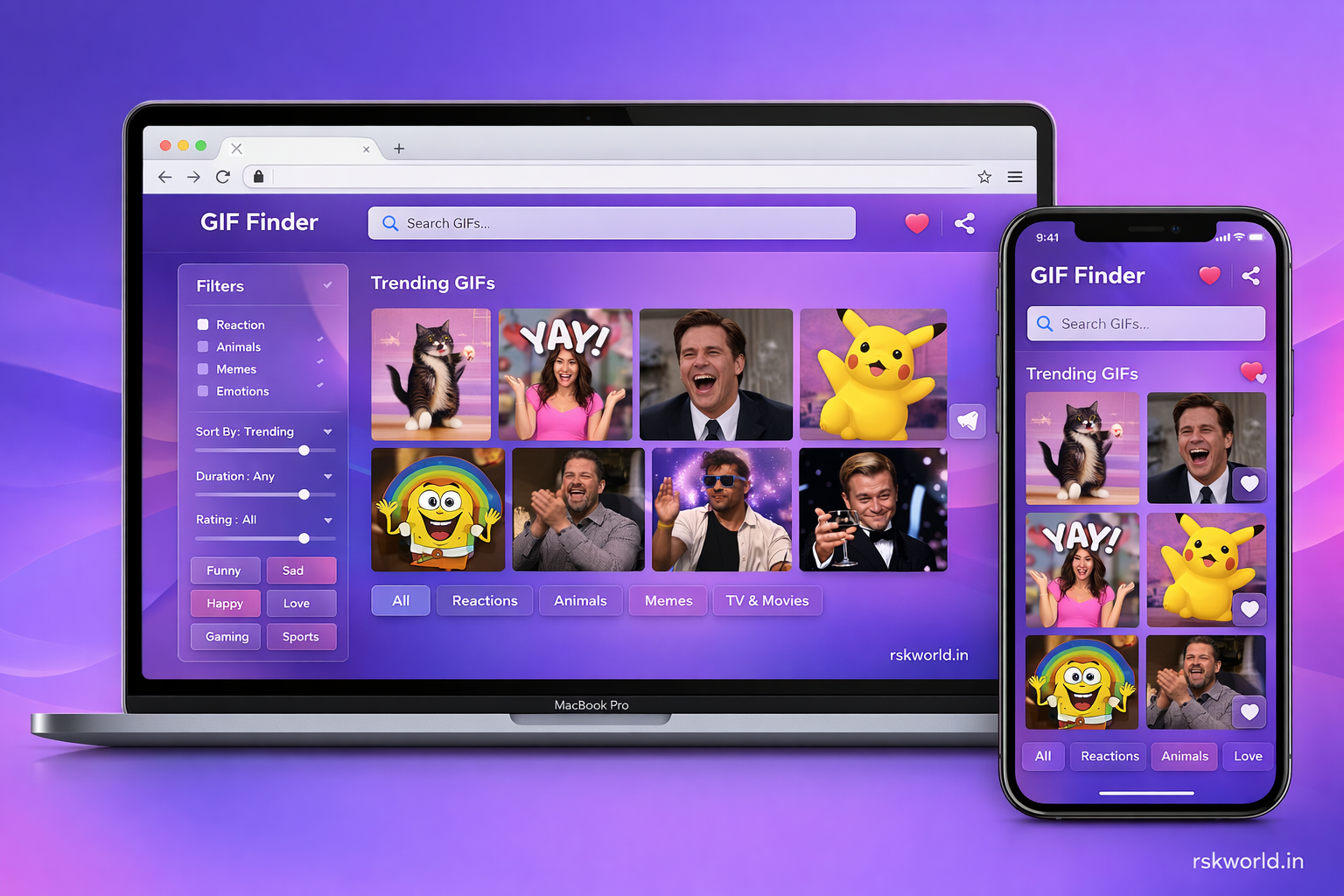 GIF Finder App - rskworld.in