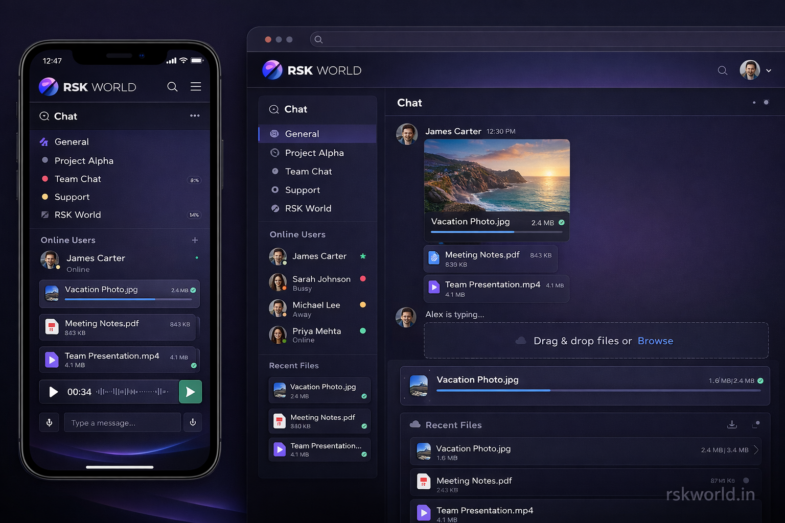 Real-time Chat App - rskworld.in