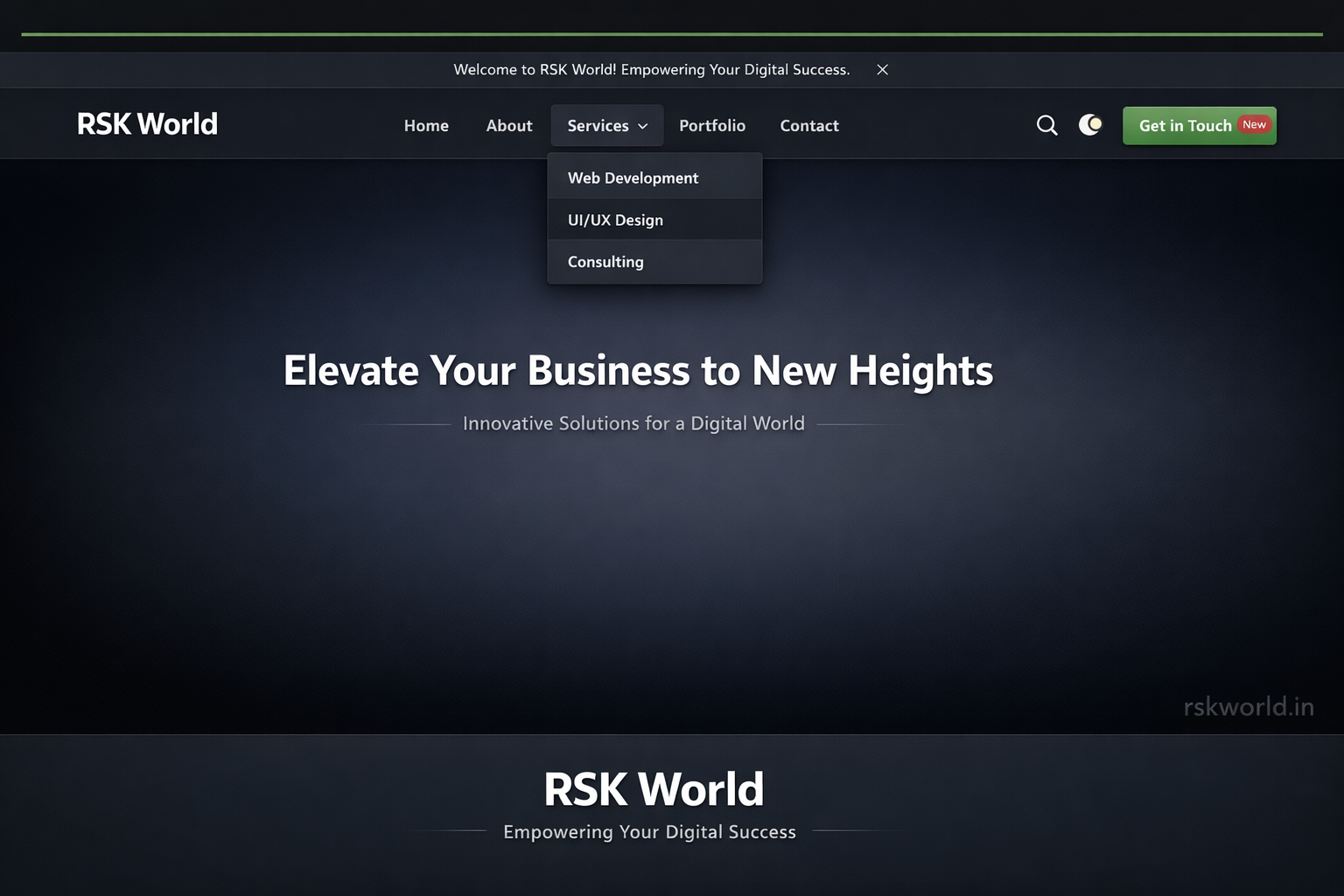 Header Component - rskworld.in