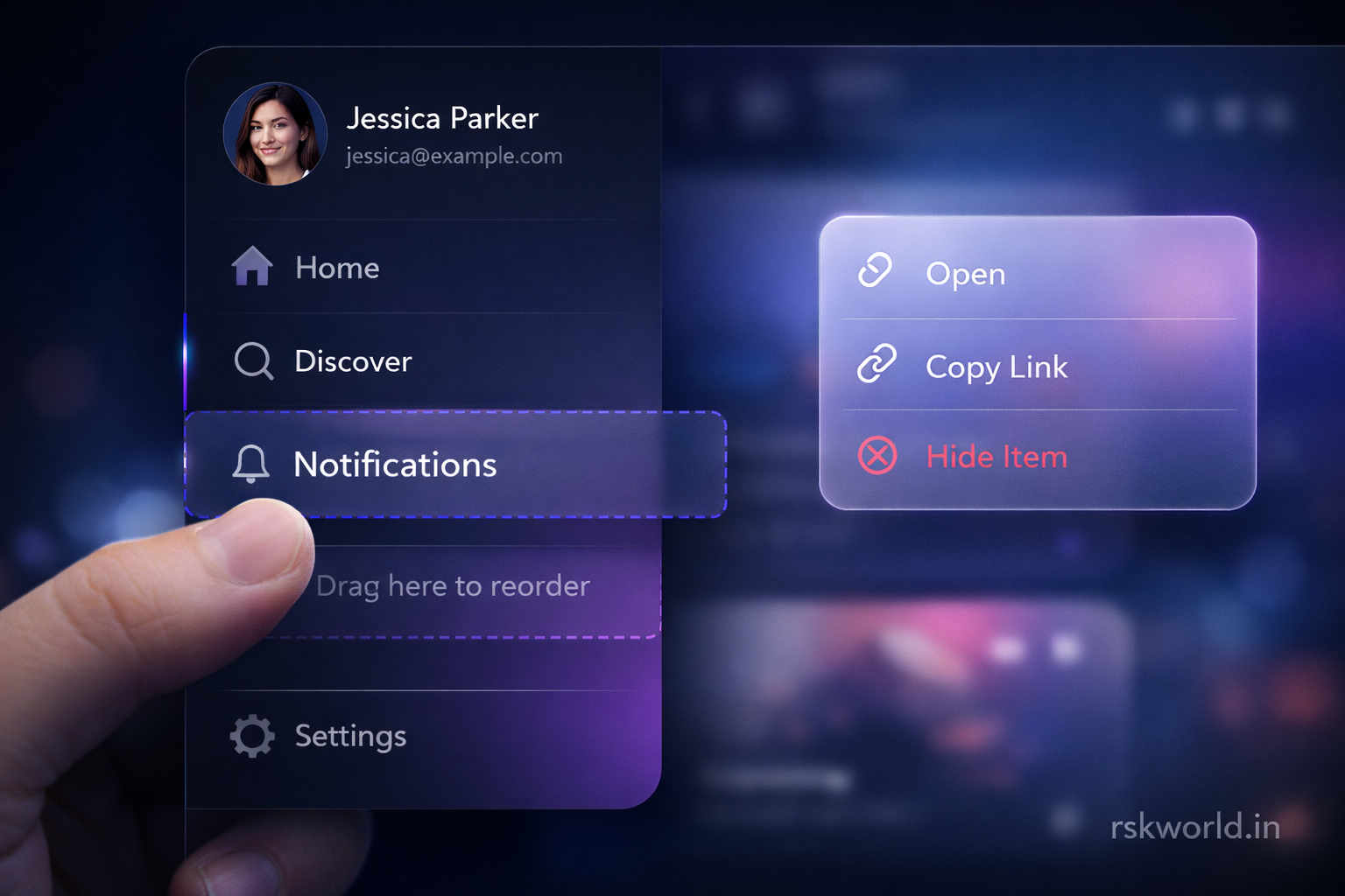 Mobile Drawer & Overlay - rskworld.in