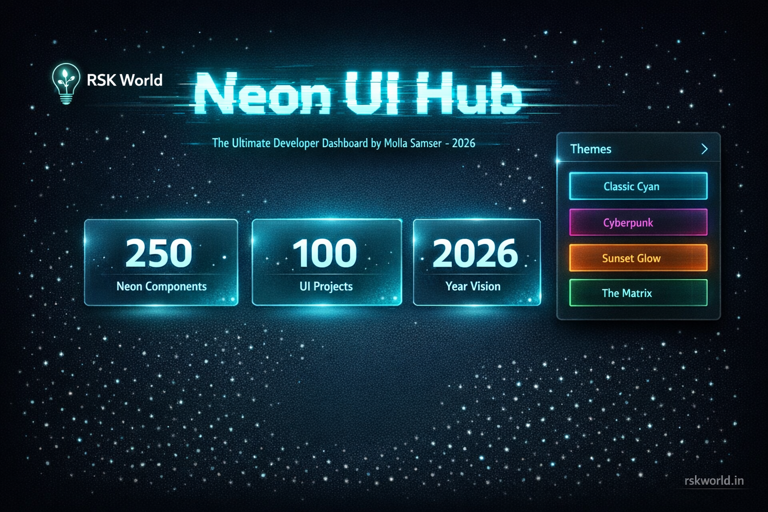 CSS Neon Button Hover - rskworld.in
