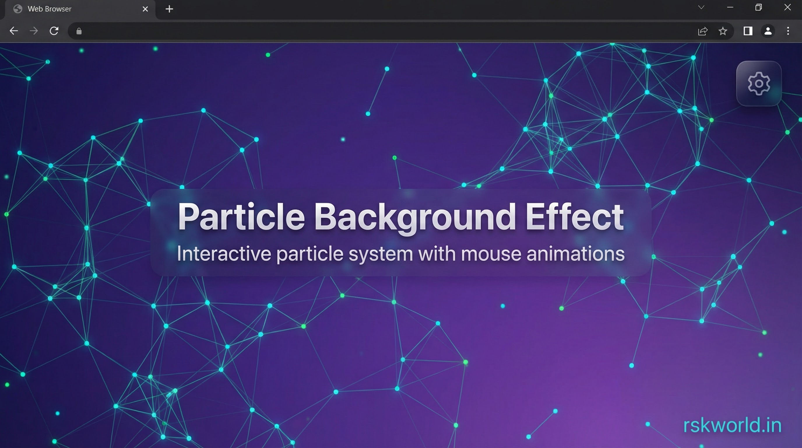 Particle Background Effect - rskworld.in