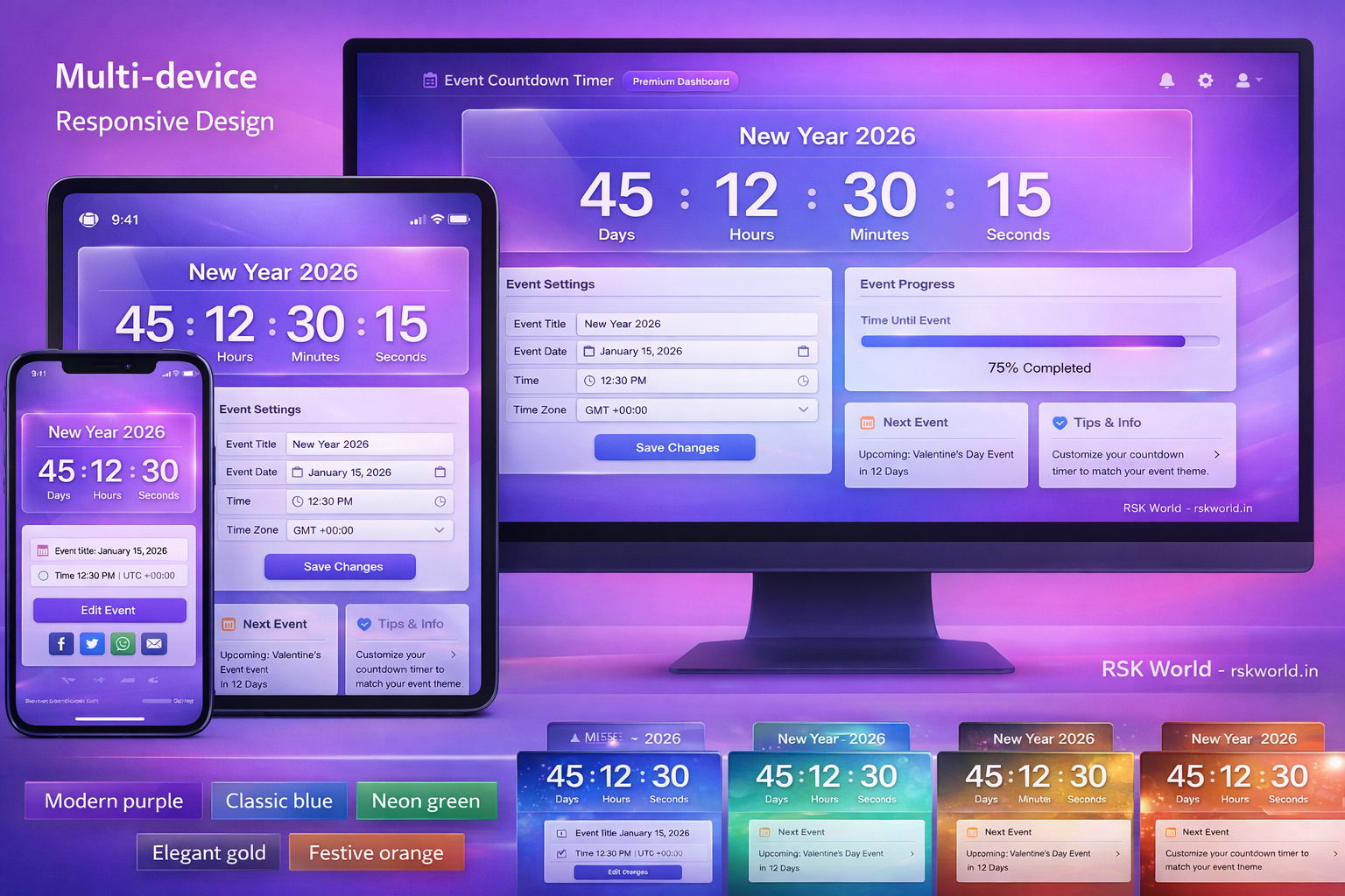 Event Countdown Timer - rskworld.in