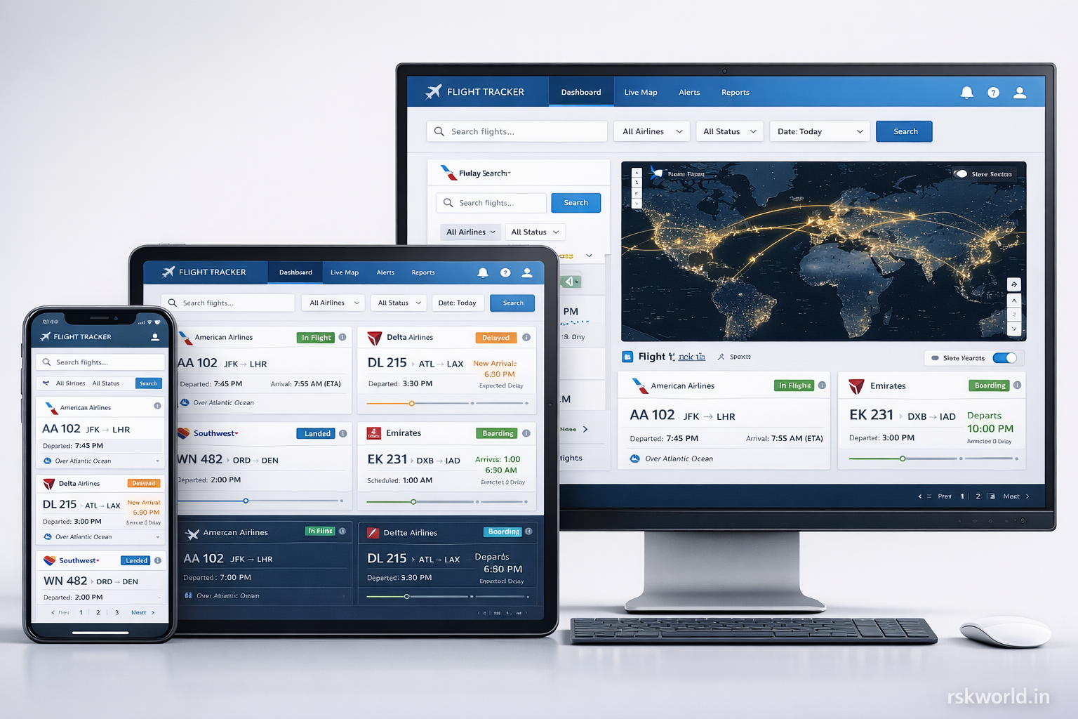 Flight Tracker - rskworld.in
