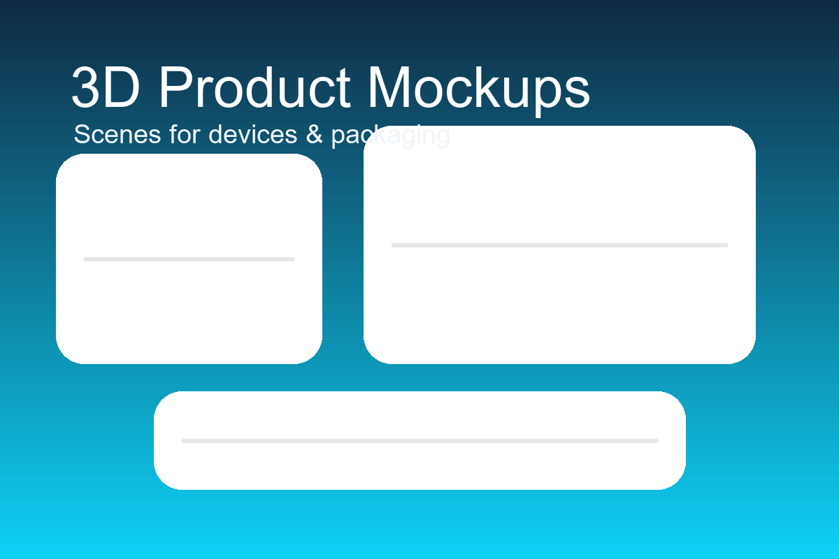 3D Mockup Scenes Pack - High-resolution device mockups with adjustable lighting for hero sections, pitch decks, and storefront previews.