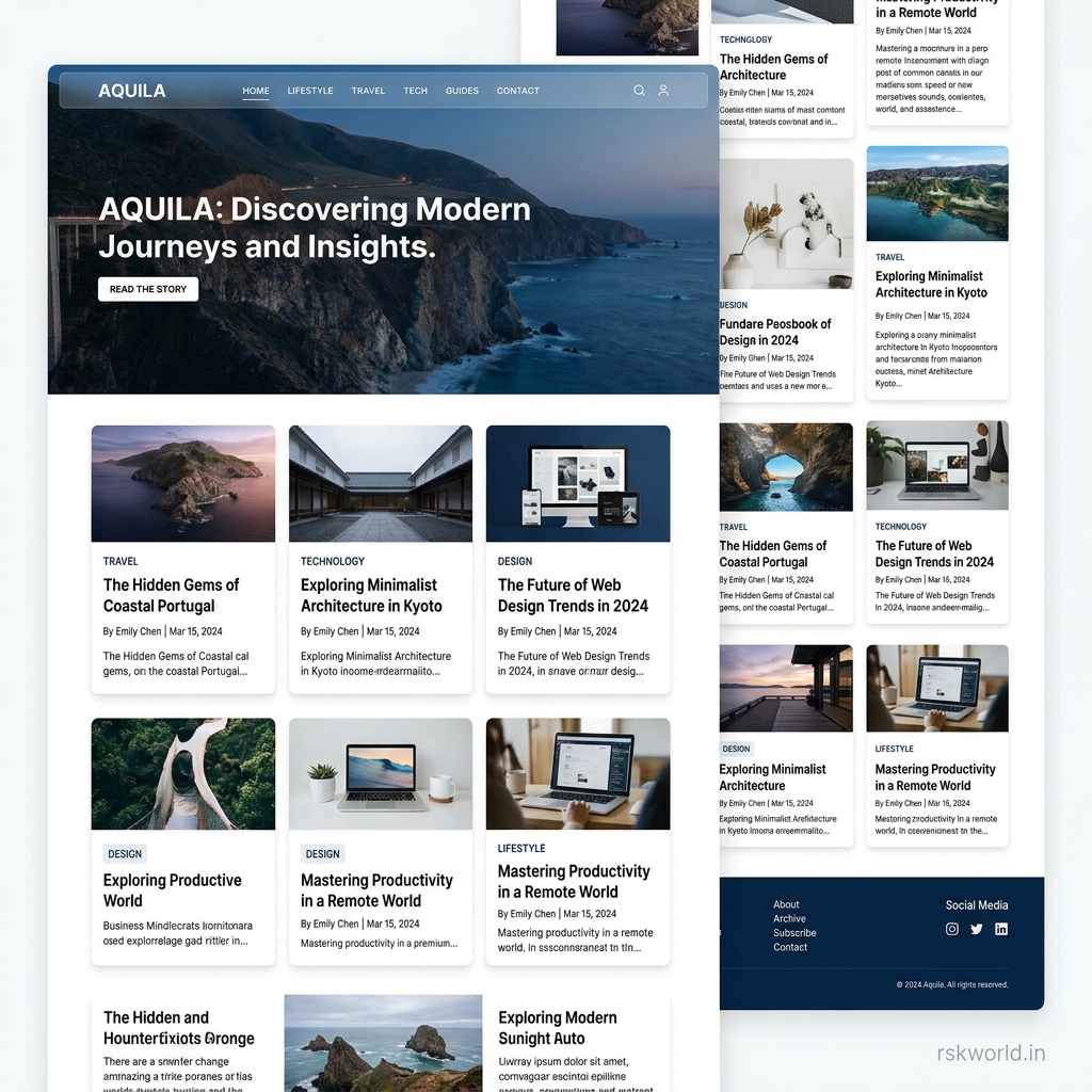 Aquila - Advanced WordPress Blogging Theme - Free WordPress Business Theme Download