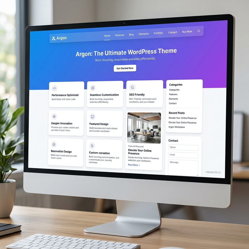 Argon - Light and Elegant Multi-Purpose WordPress Theme - Free WordPress Business Theme Download