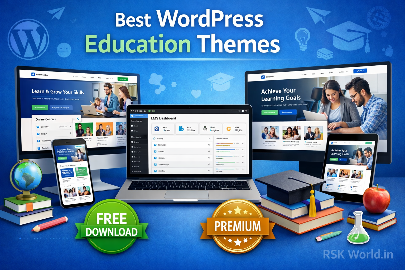 Free WordPress Education Themes Showcase - 100% SEO Optimized